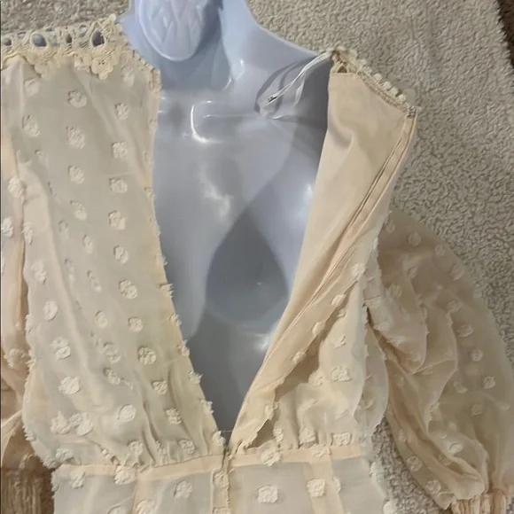 Lulu's Cream Long Sleeve Dress - Picture 12 of 15